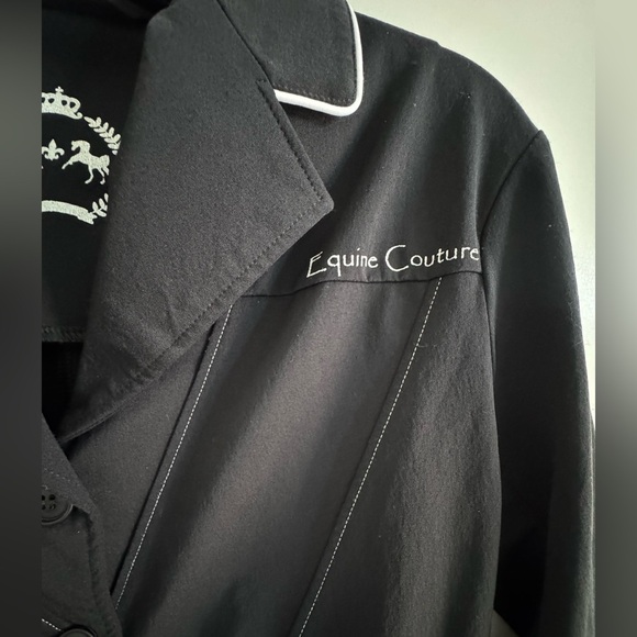 Equine Couture Black Show Coat Size M - Picture 2 of 15